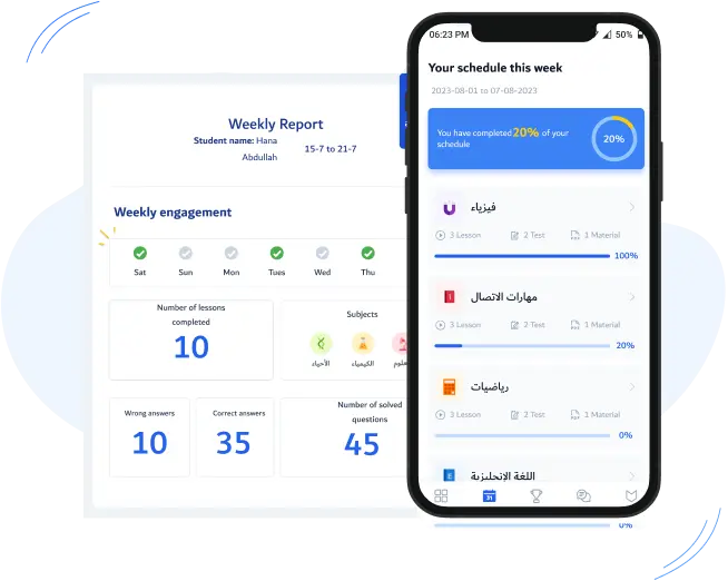 Abwaab learning application interface